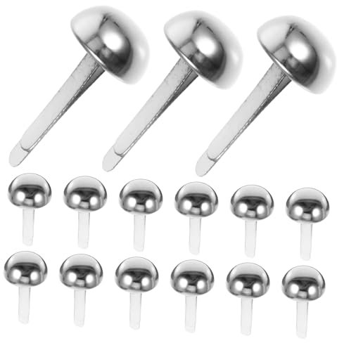 DIYEAH 200stücke Halbrunde Zwei-fuß-brads Für Handwerk Nieten Für Diy-projekte Lederverarbeitung Und Dekoration Langlebig Und Praktisch