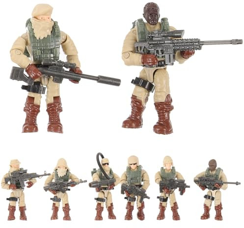 JOINPAYA 8stücke Mini Soldaten Figuren Aus Langlebigem Kunststoff Bewegliche Miniatur Soldatenmodelle Für Sandkastenszenen Tischdekoration Kreatives Spielzeug