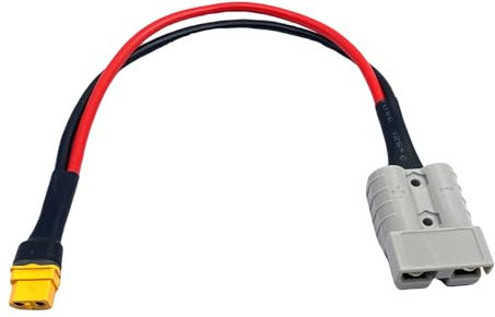 XT60 Buchsenstecker auf 50A 600V Batterie Schnellanschlussstecker mit 12AWG Kabel für Solaranlagenanschluss,