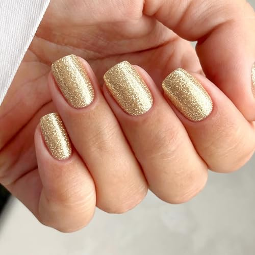 JMEOWIO Glitter Christmas Semi Cured Gel Strips Wraps Nail Art Sticker