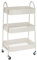 Well Home Carro de cocina blanco con 3 cestas y ruedas H.79,5cm