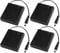 LANAFAY 4pcs 4 AA Battery Holder Case with 2.1mm x 5.5mm DC Plug and On/Off Switch for LED Strips CCTV Arduino DIY Motors Solenoids, 6V Power Pack, Plastic Open Battery Storage Box