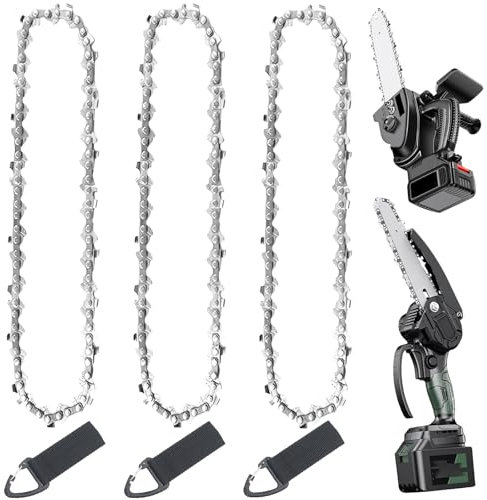GOMETY 3 Stück Sägekette 40cm 3/8LP 56 TG, 1,3mm 16zoll Kettensäge Kette 56 Antriebsglieder Rückschlagsarme Kettensägen kompatibel mit Einhell, Makita, Dolmar, Oregon, Husqvarna und mehr