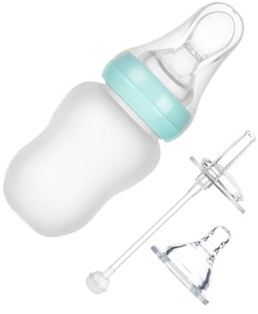 ERINGOGO Multifunktionale Silikon Babyflasche Quetschflasche Für Brei Und Milch Nuckelflasche Blau Für Unterwegs Hause Babyfütterung Leicht Gemacht