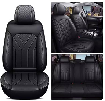 VIVAZYQ Auto Sitzbezüge Sets Set, Für Dacia Duster II 2018-2023 Wasserdicht Bequem Rutschfester Leicht Reinigen 5 Sitzer, Wasserdichter Leder Autositzbezüge(A)