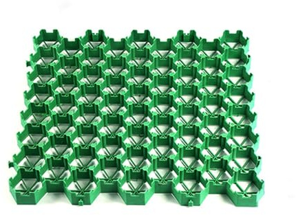 Hochleistungs-Graspark-Gitter-Kies-Bodenmatte für Wege, Terrassen und Hänge, 4 Gitter = 1 m² (grün) (5 cm, 16 Stück) langlebige Bodenverstärkungslösung