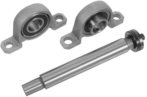 TOVINANNA Bench Saw Pulley Spindle Bearing Seat with Shaft for DIY Woodworking Table Saw Accessories Rotary Mini Lathe Cutting Machine Tool