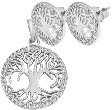 Akzent 925 Sterling Silber Schmuckset für Damen, Hochwertig & Hautverträglich