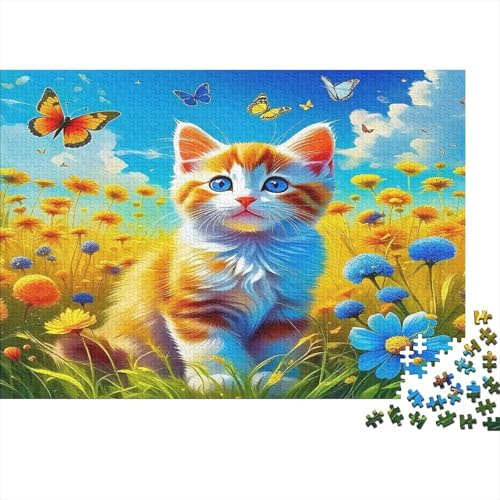 1000 Teile Puzzle Cartoon REH Familie Wald Blumen Kinder Motiv, Lustiges Puzzle für die ganze Familie