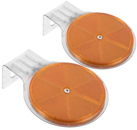SUPVOX 2 Pièces Balises Routières Réfléchissantes en Abs Haute Visibilité Installation Facile pour Signalisation des Pistes Cyclables et Sécurité Routière