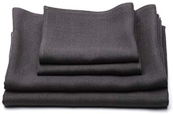 LinenMe 02565 Handtuch-Set, 2 große Handtücher und 2 Handtücher, grau