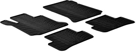 Satz Gummimatten kompatibel mit Mercedes C-Klasse W204 2007-2013 (T Profil 4-teilig + Montage-clips)