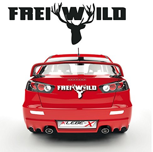 Frei Wild Schriftzug Tattoo für das Auto Hirsch Aufkleber Sprüche Coole Sticker Fahrzeug Design |KB364