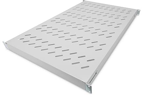 DIGITUS Shelf - Variable depth - For fixed installation - 19-inch - 1U - Load capacity 50 kg - For network and server enclosures - From 1000 mm enclosure depth - Grey