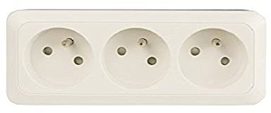 Dio - Bloc multiprise à cabler 3 prises 2P+T 16A - Blanc