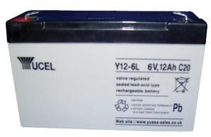 BATTERY, LEAD ACID 6V 12AH, YUCEL BPSCA Y12-6L - BT05635 By YUASA