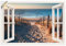 ARTland Wanddeko Wandtattoo selbstklebende Vinylfolie 130x90 cm Fensterblick Fenster Strand Düne Meer Maritim Landschaft Küste Natur T6BV