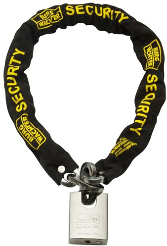 Sterling 106SSP Hardened Steel, Black, 10mm x 1.0m Gold Sold Secure Chain & Padlock