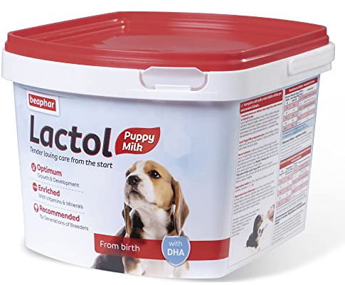 Beaphar - Lactol Puppy Milk 1kg - Milk Replacer & Complete Feed for Newborn & Weaning Puppies – For growth & development – Contains DHA, Vitamins & Minerals – Ideal for Hand-Rearing – Use from Birth