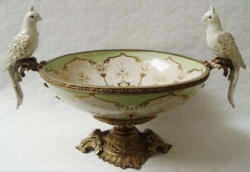 Casa Padrino Jugendstil Schale/Obstschale Mehrfarbig H. 41 cm - Barock & Jugendstil Deko Accessoires