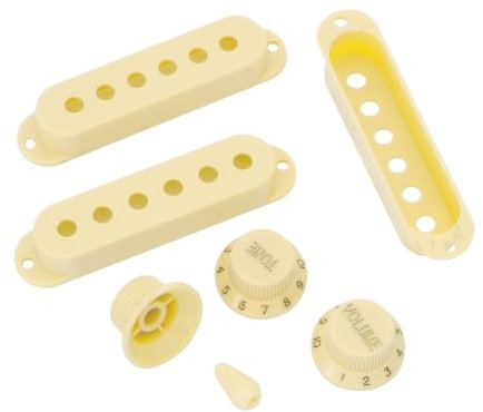 Unxuey Lot de boutons de rechange pour guitare électrique Fender Stratocaster Stratocaster ST Crème