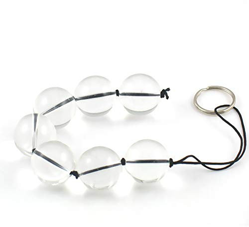 eeddoo® Liebeskugelkette aus Glas mit 8 Kugeln und Rückholschlaufe