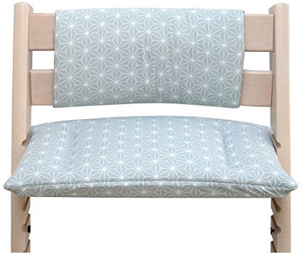 Blausberg Baby - BESCHICHTET - Kissen Set Junior *DIVERSE Farben* für Stokke Tripp Trapp (ohne Schlitz im Sitzkissen) - Sitzverkleinerer Happy Star Grün