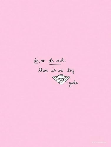 Komar Wandbild - Star Wars Quote Yoda Cute - Größe: 30 x 40 cm (ohne Rahmen) - Dekoration, Kinderzimmer, Poster, Kunstdruck