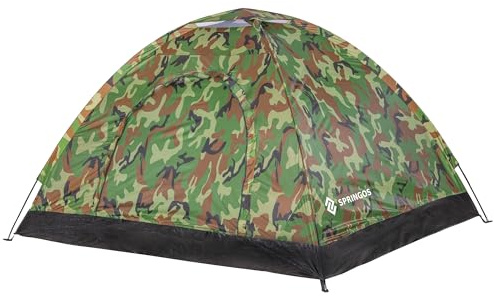 SPRINGOS Campingzelt 2-Personen m. Moskitonetz 1 Kammer Fiberglas Inkl.: Zeltheringe