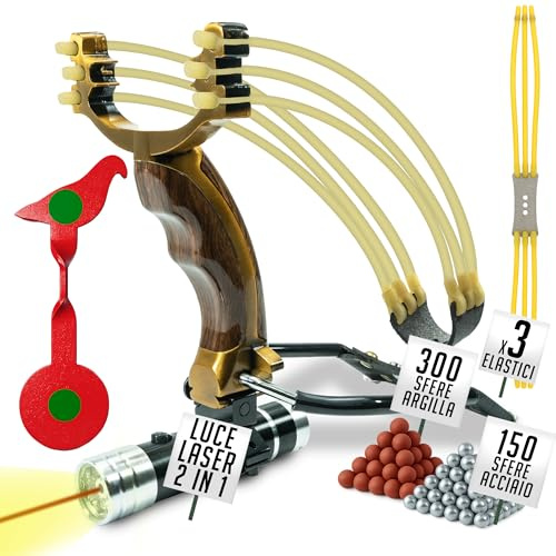 Slinkyes Kit Completo | Elastico Rinforzato| Professionale da tiro adulti | Professionale da Caccia | Professionale di Precisione | Gioco all'aperto tiro a Segno| Da pesca | Elastico professionale