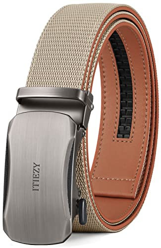 ITIEZY Herren Gürtel, Gürtel Nylon Ratsche Automatikschließe Business Anzug für Männer 35mm Breit, Größe Angepasst