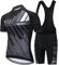 HOMTOL Rennrad Trikot Herren Kurzarm Radtrikot Set Fahrradbekleidung herren Fahrrad Anzug Herren Radsport-bekleidung Radhose mit 3D-Gel-gepolsterten Shorts Radtrikots (H-schwarz, M)