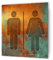 DECOHO - Panneau pictogramme de signalisation · Toilettes Mixtes | Texture Cuivre - Marron