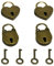 Pamtns Cadenas Vintage 4 Pièces Cadena avec Clé Mini Cadenas à Clé Style Antique Cadenas de Forme d'Ours Coeur Cadenas Petit Cadenas Clé Bronze pour Sac à Main Boîte Rangement Agenda Cadeaux