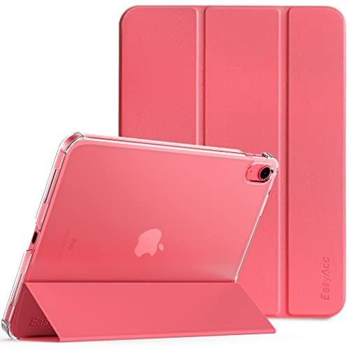 EasyAcc Hülle für 11 Zoll iPad Pro M4 Hülle (2024), Ultra Dünn Transluzent Matt Rückseite Abdeckung Cover Schutzhülle Case, Rot