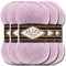 Hobby YARN Alize Superlana Klasik 5 x 100 g Türkische Premium Wolle Baumwolle und Acryl Uni Handstrickgarne Yarn Garn Strickgarn Baby zum Stricken Strickgarn (Dusty Lilac | 505)