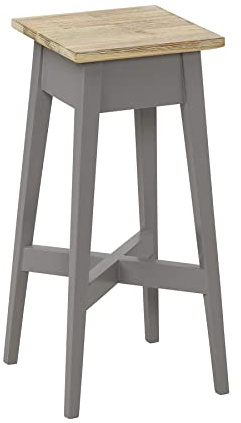 Statement Furniture Florence Plant Stand, Dove Grey Wooden Plant Holder, 50cm Tall ASSEMBLED
