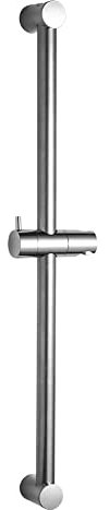 OFFO Shower Riser Rail, 62cm Segmented Wall Mounted Shower Rail Adjustable Distance 28 to 61cm with Handheld Shower Head Holder Replacement for Shower, Chrome