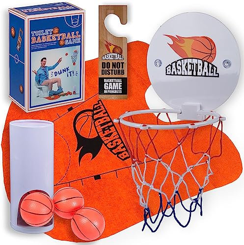MIJOMA Toilettenspiel Toiletten-Basketball WC-Spiel Klospiel für die Toilette Badezimmerspiel Männergeschenk