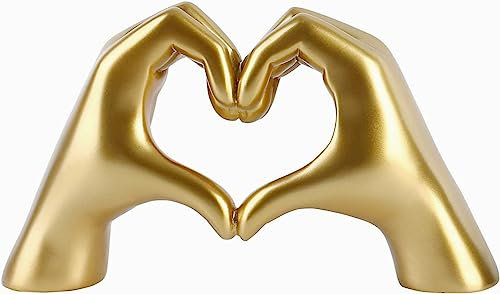 Kityemo Statua delle dita dell'amore coppia statua coppia scultura arredamento casa statua resina decorazione statua romantica utilizzata per la decorazione della casa, matrimonio, regalo