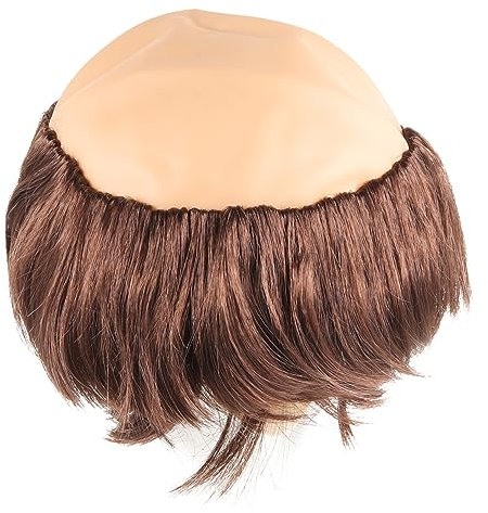 Mönch Glatzenperücke für Männer, Halloween Kostüm Kopfbedeckung Braun
