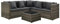 vidaXL Garten Lounge Set mit Kissen 4-TLG., Gartenmöbel mit Stahlrahmen, Sitzgruppe für Garten Terrasse, Sitzgarnitur, Schwarz Poly Rattan