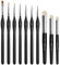 Fine Detail Brushes with Drybrush Set, 10 Miniature Paint Brush for Fine Detailing, Art Painting, Models, Acrylic, Watercolour, Miniatures, Oil, Figures. (Golden Maple Series）