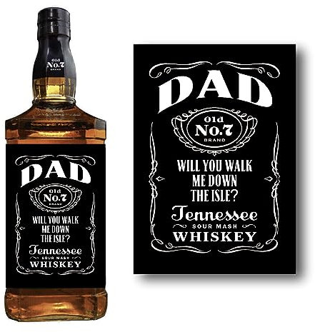 Personalised Any Occasion - Whiskey Bourbon Bottle Label/Sticker - Pre-Cut & Easy to Apply