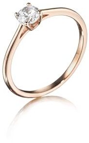 inSCINTILLE Anello Solitario Donna Argento 925 con Zirconia Cubica, Anello Fidanzamento con Confezione Regalo (Oro Rosa, 12)