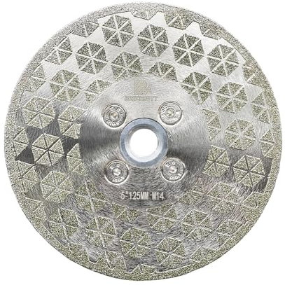 Diamantscheibe 125 mm - BRSCHNITT M14 DiamantTrennscheibe & Schleifscheibe Beidseitig für Harte Fliesen Keramik Feinsteinzeug Granit Marmor