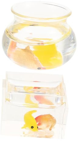 2 Stück Miniatur-fischgläser Miniatur-aquarium Miniatur-goldfischbecken Puppenhaus-ornamente Für Miniaturgarten Und Tiny House-dekorationen