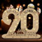 Idota 2025 90 Geburtstag Geschenk Holz-Schild mit LED Gästebuch, Geldgeschenke Geburtstag Holz, 90. Geburtstag Mann Holzschild, 90 Geburtstag Gästebuch Deko, Personalisierbares Geschenk