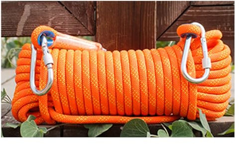 10mm Outdoor-Kletterseil 10M (32ft) 20M (66ft) 30M (98ft) 50M (164ft) 70M (230ft) 150M (492ft) 200M (656ft) Statisches Kletterseil Fluchtseil Eiskletterausrüstung Feuerwehr-Fallschirm ( Color : Orange
