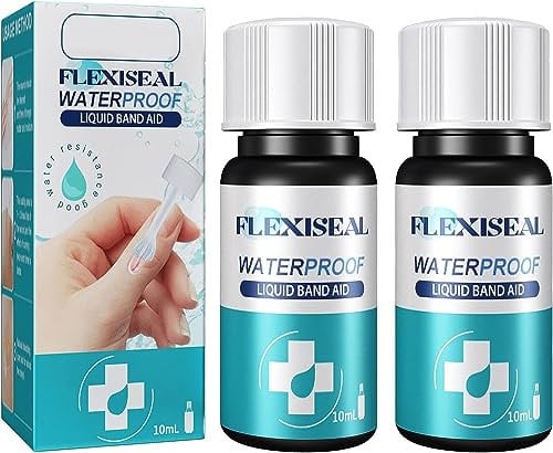 New Skin Liquid Plaster Wound Glue Liquid Skin Glue for Wounds Human, Waterproof Dressing, Breathable, Waterproof and Breathable Quick-Dry Gel Liquid Bandages for Scrapes 2PC*10ML